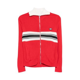 adidas Knit Track Top - Dames - Trainingsjackets - Rood - XS - Fitness