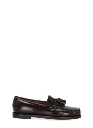 Sebago Dark Burgundy Patent Leather Tasseled Loafers