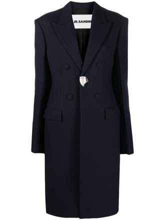Jil Sander Wollen jas - Blauw