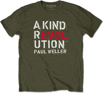 Rockoff Trade Mens Paul Weller A Kind Revolution T-Shirt, Green, Xx-Large