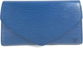 Louis Vuitton Blue Galle Toledo Blue Epi Leather Clutch Bag Pouch (Pre-Owned)
