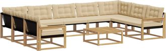 vidaXL Conjunto De Sof&aacute;s De Exterior 10 Uds. Y Beige Vidaxl