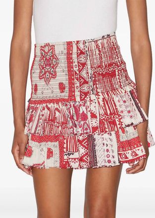 Isabel Marant Pre-Loved Naomi Skirt In Red & Ecru
