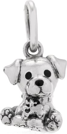 Pandora Labrador Dog Silver Dangle With Black Enamel