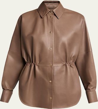Moncler Leather & Nylon Shirt