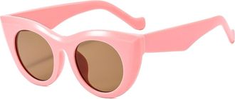 Generic Large Frame Outdoor Men Sunglasses Commuter Vacation Women Sports Sun Glasses(Pink)