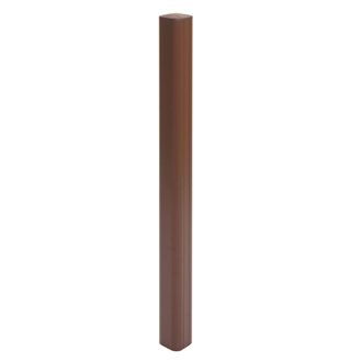 Hhg Hhg - Nunca Usado] Poste De Aluminio Sarthe Valla Wpc, Poste De Columna, Sistema Enchufable, 98cm, Marr&oacute;n