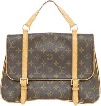 Louis Vuitton Pre-owned Handbags, female, Brown, Size: ONE SIZE Pre-owned Vintage Canvas Handbag
