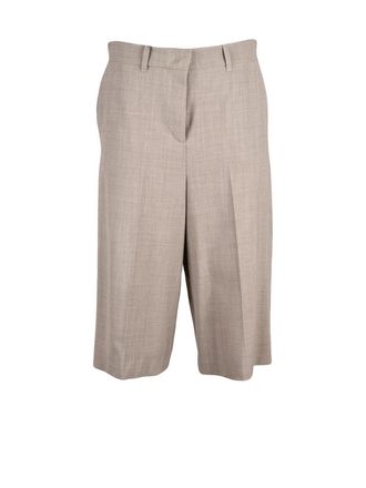 Marella Cabina Bermuda Trousers with Textured Weave and Zip Closure