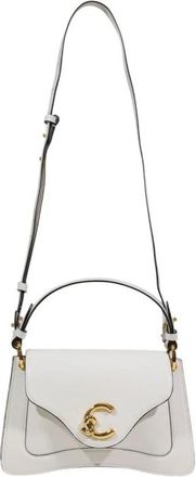 Coccinelle Leren Handtas met Schouderband en Binnenzak - Dames - Handtassen - Wit - ONE Size - Leer - Tassen