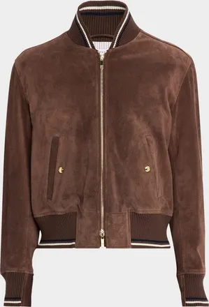 Thom Browne Men & apos;s Browne 65 Suede Bomber Jacket