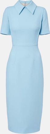 Emilia Wickstead Abito midi Valletta in crêpe