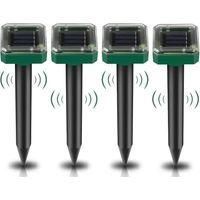 OEM Repelente Ultras&oacute;nico Solar Para Topos, Paquete De 4 Unidades. Repelente Solar Para Topos, Resistente Al Agua Ip65 Para Exteriores, Ideal Para Ardilla