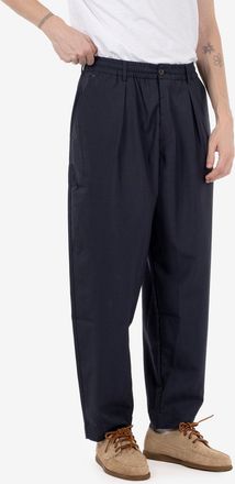 Universal Works Pleated track pant navy