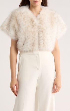 La Fiorentina Spotted Faux Fur Caplet in Grey at Nordstrom Rack