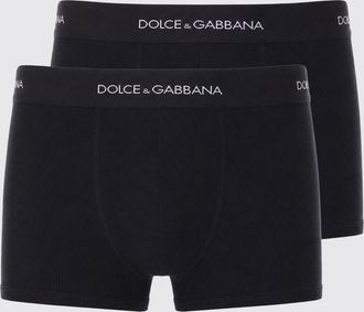 Dolce & Gabbana Set of Two Stretch Cotton Trunks with Logo