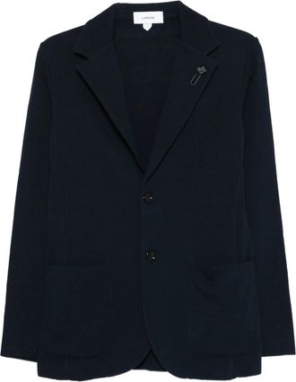 Lardini Black Knitted Tailored Cotton Jacket