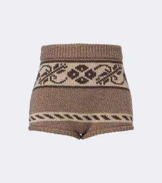 Magda Butrym Shorts Fair Isle de lana