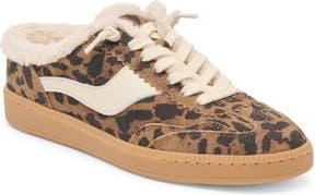 Dolce Vita Notice Faux Shearling Sneaker in Brown/Leopard Printed Suede at Nordstrom Rack, Size 5.5