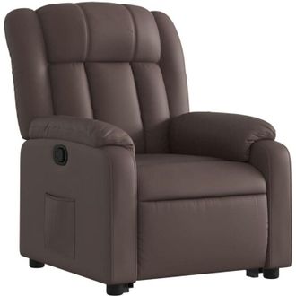 vidaXL Vidaxl - Sill&oacute;n Reclinable Elevable Cuero Sint&eacute;tico Marr&oacute;n