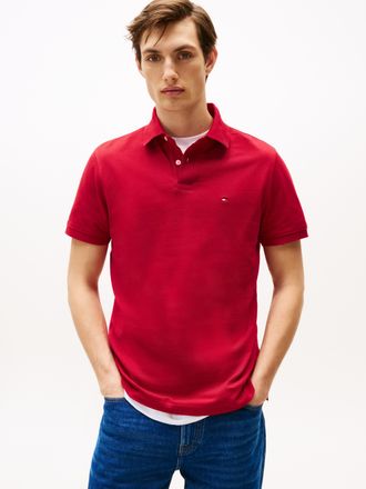 Tommy Hilfiger Poloshirt TOMMY HILFIGER 1985 REGULAR POLO, Herren, Gr. XXL, rot (medium rot), Piqu&eacute;, Obermaterial: 96% Baumwolle, 4% Elasthan, Basic, normal, Shirts 