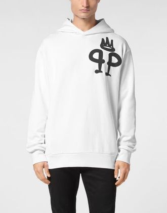 Philipp Plein Hoodie Sweatshirt Ls King Plein Men in White at Nordstrom, Size Xxx-Large