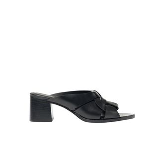 Scarosso Aida Sandal - Dames - Muiltjes - Zwart - 38 1/2 EU - Leer - Schoenen