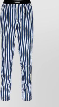 Tom Ford silk printed straight-leg trousers