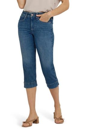 NYDJ Marilyn Triple Stitch Crop Straight Leg Jeans in Breezy Palms at Nordstrom, Size 10P