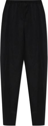 Balenciaga Wijde broek - Dames - Broeken - Zwart - 2XS - Wol - Broeken