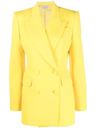 Alexander McQueen Blazer met dubbele rij knopen - Geel