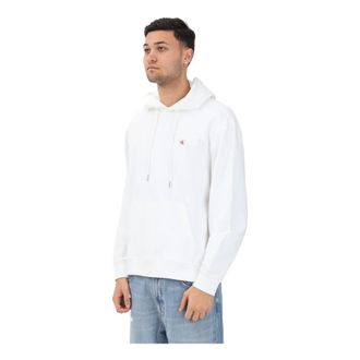 Calvin Klein Jeans Monologo Hoodie - Heren - Hoodies - Wit - XL - Hoodies & sweatvesten