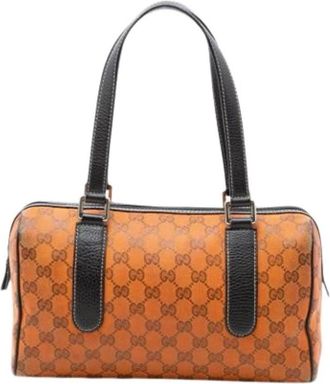 Gucci Pre-owned Handbags, female, Orange, Size: ONE SIZE Pre-owned Boston Bag
