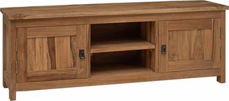vidaXL Mueble De Tv 110 X 30 X 40 Cm Natural Madera De Teca Maciza Vidaxl