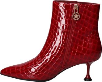 Marc Ellis Bot&iacute;n de tac&oacute;n de aguja con efecto cocodrilo en punta - Shoes - Mujer - Rojo - 37 EU