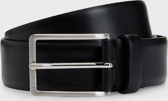 HUGO BOSS Mens BOSS Orange Erman Mens Leather Belt - Black - Size: W38