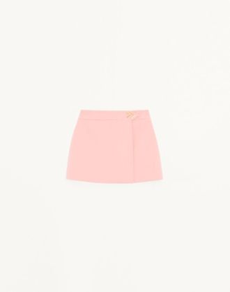 Valentino Gonna Mini In Wool Crepe Donna ROSA 36