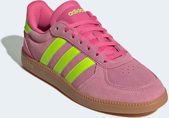 adidas Sneaker ADIDAS SPORTSWEAR BREAKNET SLEEK, Damen, Gr. 38,5, rosa (pulse magenta, lucid lemon, bliss pink), Leder, Synthetik, Schuhe Sneaker