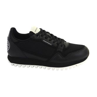Emporio Armani Sneakers - Heren - Sneakers - Zwart - 41 1/2 EU - Polyester - Schoenen