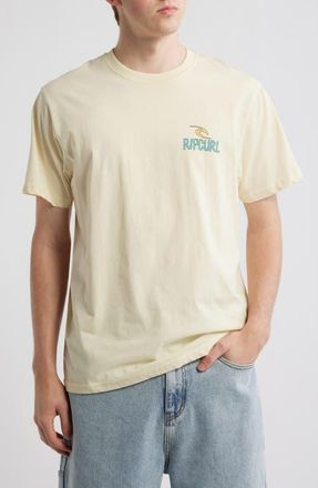Rip Curl Shred Til Dead Cotton Graphic T-Shirt in Lemon Ice at Nordstrom, Size Xx-Large