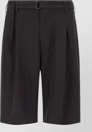 Cellar Door viper pleated bermuda shorts belt loops