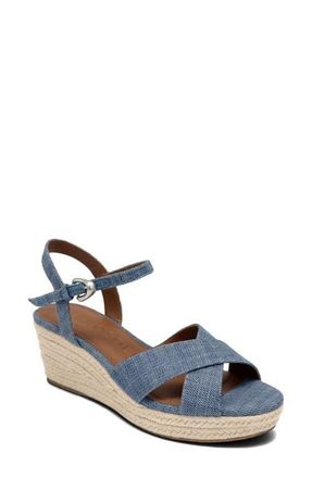 Aerosoles Casarina Platform Wedge Sandal in Blue at Nordstrom, Size 9.5