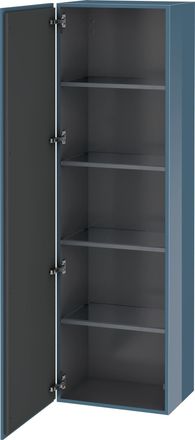 Duravit Duravit L-cube Armario Alto, Anchura 500mm, Profundidad 363mm, 1 Puerta, Con Bisagra A La Izquierda, Color: Laca De Alto Brillo Stone Blue - Lc1181l47