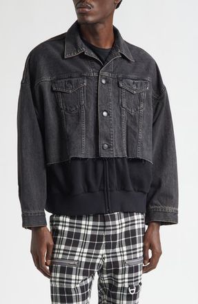 Undercover Mixed Media Jacket in Black at Nordstrom, Size 2