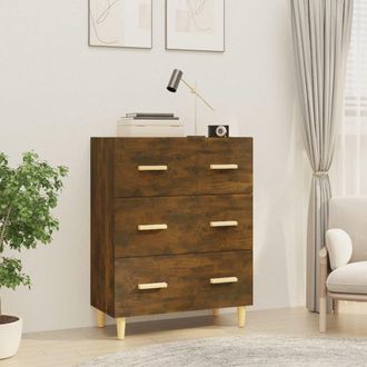 vidaXL Vidaxl - Aparador Madera Contrachapada Color Roble Ahumado 70x34x90 Cm