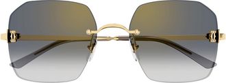 Cartier Cartier Ct0591s C De Cartier 001 Gold Grey Sunglasses