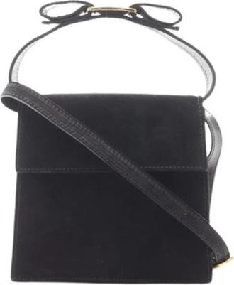Ferragamo Pre-owned Mini Bag - Dames - Vintage Mini Tas - Zwart - ONE Size - Su&egrave;de - Vintage