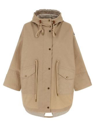 Moncler Beige Solid Hood Jacket