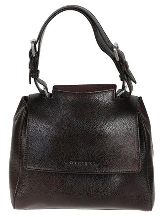 Orciani Black Sveva Small Calf Leather Tote Bag