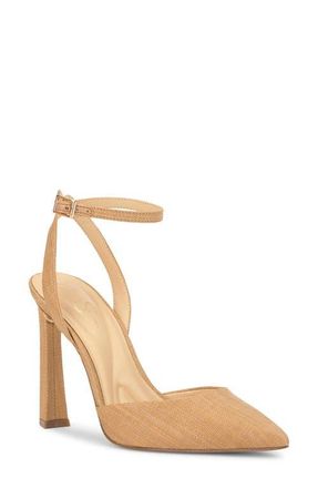 Jessica Simpson Ocanna Ankle Strap Pointed Toe Pump in Natural at Nordstrom, Size 8.5